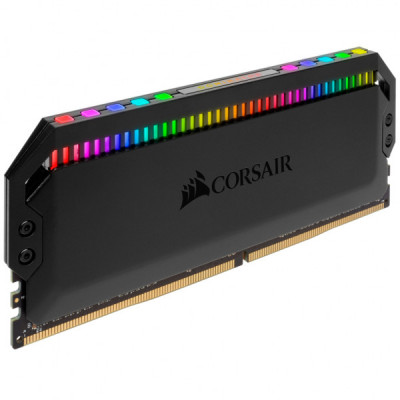 Модуль пам'яті для комп'ютера DDR4 32GB (2x16GB) 3200 MHz Dominator Platinum RGB Black Corsair (CMT32GX4M2C3200C16)