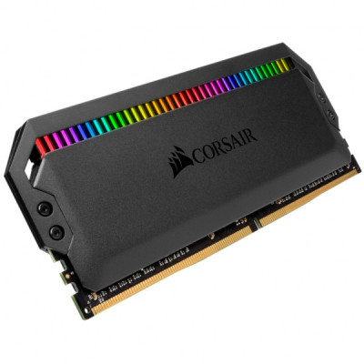 Модуль пам'яті для комп'ютера DDR4 32GB (2x16GB) 3200 MHz Dominator Platinum RGB Black Corsair (CMT32GX4M2C3200C16)