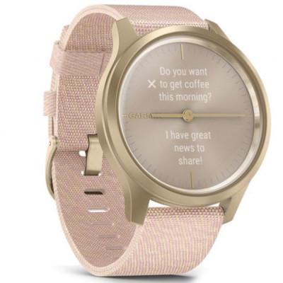 Смарт-годинник Garmin vivomove Style, S/E EU, Light Gold, Blush Pink, Nylon (010-02240-22)