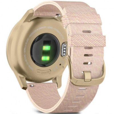 Смарт-годинник Garmin vivomove Style, S/E EU, Light Gold, Blush Pink, Nylon (010-02240-22)