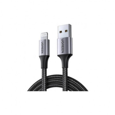 Дата кабель USB 2.0 AM to Lightning 1.5m US199 MFI Black Ugreen (US199/60157)