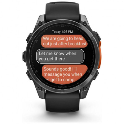 Смарт-годинник Garmin fenix 8 47mm, AMOLED, Glass/SS, SlateGray Steel/Black, BlkBnd, GPS (010-02904-00)