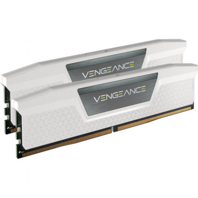 Модуль пам'яті для комп'ютера DDR5 64GB (2x32GB) 6000 MHz Vengeance White Corsair (CMK64GX5M2B6000C40W)