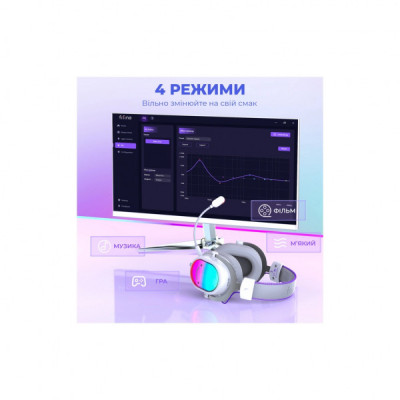 Навушники Fifine H16 7.1 RGB White (H16W) Навушники Fifine H16 7.1 RGB White (H16W)