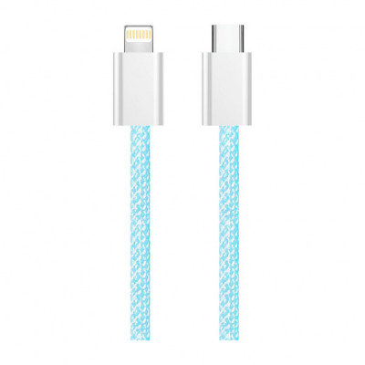 Дата кабель USB-C to Lightning 1.0m 27W blue ColorWay (CW-CBPDCL061-BL)