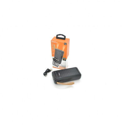 Батарея універсальна ACL 30000mAh, SOLAR, Type-C/Lighting/Micro/USB, Black (PW-61B)
