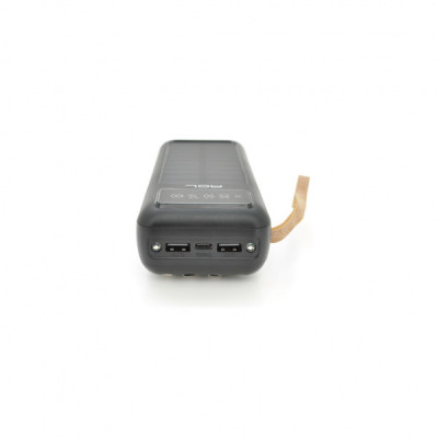 Батарея універсальна ACL 30000mAh, SOLAR, Type-C/Lighting/Micro/USB, Black (PW-61B)