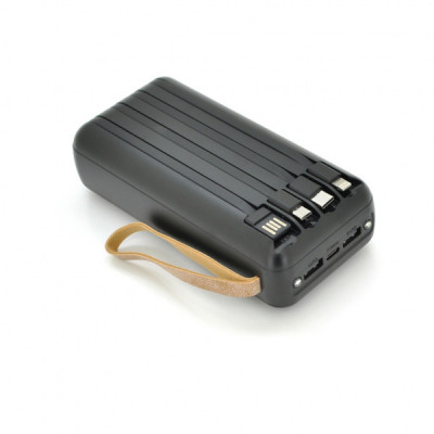 Батарея універсальна ACL 30000mAh, SOLAR, Type-C/Lighting/Micro/USB, Black (PW-61B)