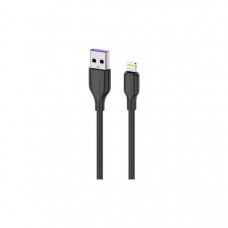 Дата кабель USB 2.0 AM to Lightning 1.0m Glow black 2E (2E-CCAL-BL)