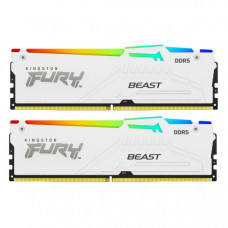 Модуль пам'яті для комп'ютера DDR5 32GB (2x16GB) 6400 MHz Beast White RGB EXPO Kingston Fury (ex.HyperX) (KF564C32BWEAK2-32)