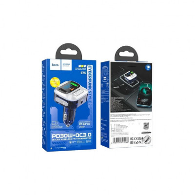 FM модулятор HOCO E75, Black, Box