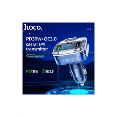 FM модулятор HOCO E75, Black, Box