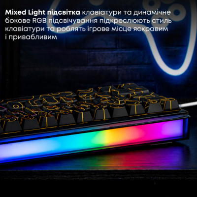 Клавіатура Ajazz NK68 Red Switch USB UA Black (NK68-R-S-B)