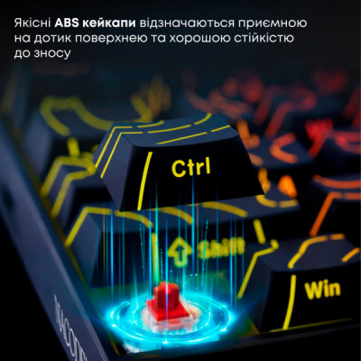 Клавіатура Ajazz NK68 Red Switch USB UA Black (NK68-R-S-B)