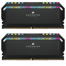 Модуль пам'яті для комп'ютера DDR5 64GB (2x32GB) 6000 MHz Dominator Platinum RGB Black Corsair (CMT64GX5M2B6000C30)