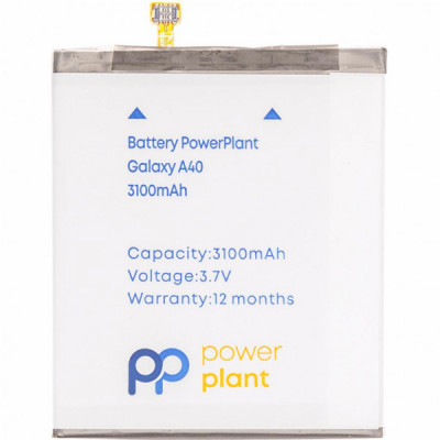 Акумуляторна батарея для телефону PowerPlant Samsung Galaxy A40 (EB-BA405ABE) 3100mAh (SM170692)