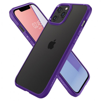 Чохол до мобільного телефона Spigen iPhone 12 Crystal Hybrid, Hydrangea Purple (ACS01478)