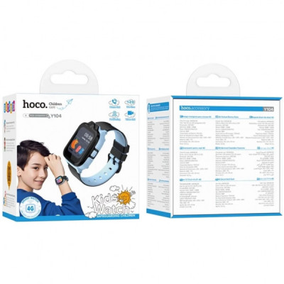 Смарт-годинник HOCO Y104 4G children phone-watch Blue (6942007646369)
