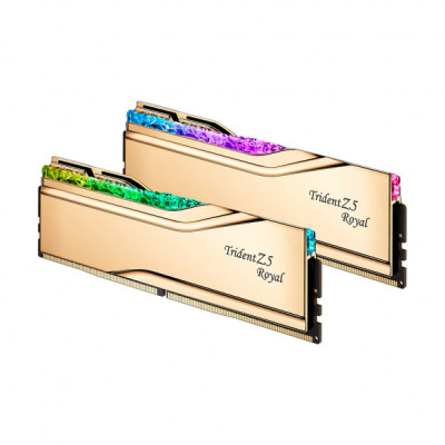 Модуль пам'яті для комп'ютера DDR5 32GB (2x16GB) 6400 MHz Trident Z5 Royal Gold G.Skill (F5-6400J3039G16GX2-TR5G)