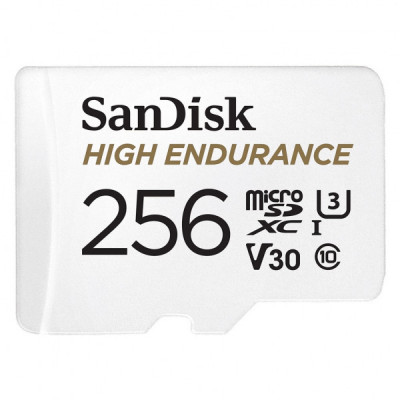 Карта пам'яті SanDisk 256GB microSD class 10 UHS-I U3 V30 High Endurance (SDSQQNR-256G-GN6IA)