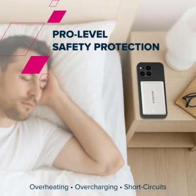 Батарея універсальна Canyon 5000mAh OnPower 500 PD20W Magnetic wireless MagSafe Grey (CNS-CPB500G) Батарея універсальна Canyon 5000mAh OnPower 500 PD20W Magnetic wireless MagSafe Grey (CNS-CPB500G)
