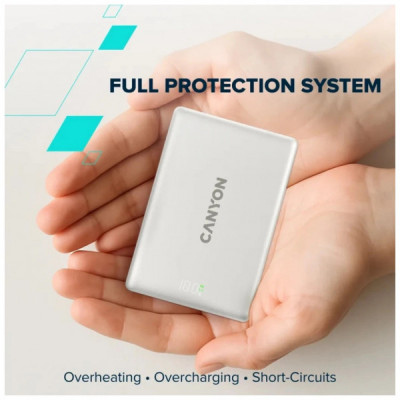 Батарея універсальна Canyon 10000mAh OnPower 511 PD20W Magnetic wireless MagSafe Grey (CNS-CPB511G) Батарея універсальна Canyon 10000mAh OnPower 511 PD20W Magnetic wireless MagSafe Grey (CNS-CPB511G)