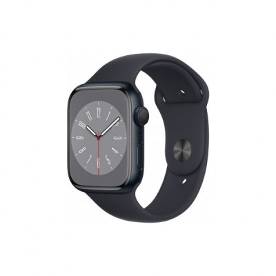 Смарт-годинник Apple Watch Series 8 GPS 45mm Midnight Aluminium Case with Midnight Sport Band - Regular (MNP13UL/A)