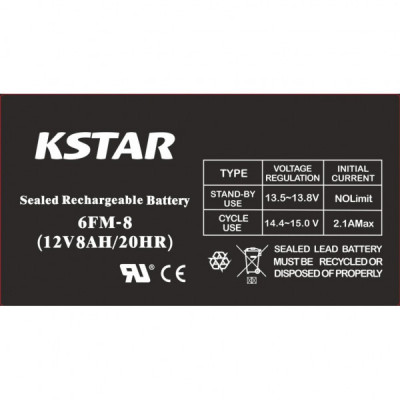 Батарея до ДБЖ Kstar 12V 8Ah (6-FM-8)