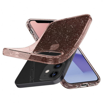 Чохол до мобільного телефона Spigen iPhone 12 mini Liquid Crystal Glitter, Rose Quartz (ACS01742)