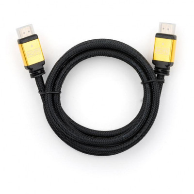 Кабель мультимедійний HDMI to HDMI 1.8 m metal V2.0 Vinga (VCPDCHDMI2VMM1.8BK)