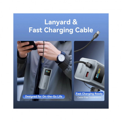 Батарея універсальна Vention 20000 mAh 100W Gray TFT Display Type (FKCH0)