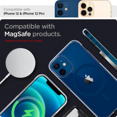 Чохол до мобільного телефона Spigen Apple iPhone 12 / 12 Pro Ultra Hybrid Mag Safe, Blue (ACS02627)