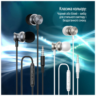 Навушники ColorWay 3.5 mm Wired Earphone UrbanBeat White (CW-WD03WT)