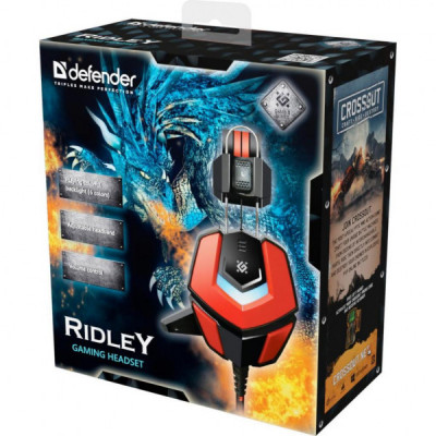 Навушники Defender Ridley Red-Black (64542)