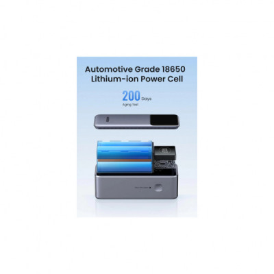 Батарея універсальна Ugreen 12000mAh 100W PD, QC, USB-A, USB-С in/out Grey (PB724) (35526B)