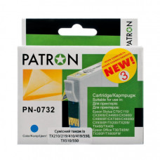 Картридж Patron Epson T0732/T1032/T1052 13 мл, Cyan (PN-0732)