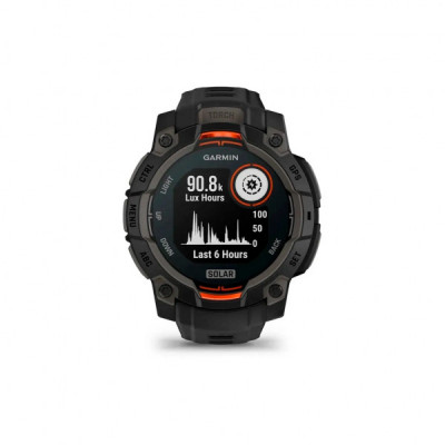 Смарт-годинник Garmin Instinct 3, 45mm, Solar, Black Bezel with Black Band, GPS смарт-годинник (010-02934-00)
