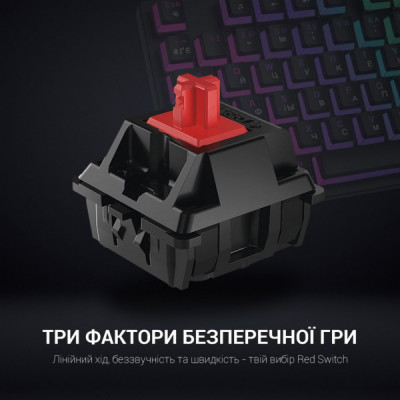 Клавіатура GamePro MK80R Red Switch RGB USB Black (MK80R)