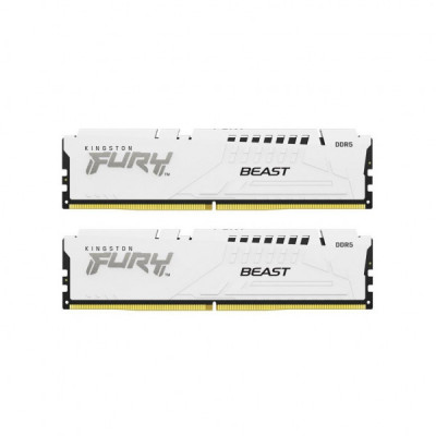 Модуль пам'яті для комп'ютера DDR5 32GB (2x16GB) 6000 MHz Beast White Kingston Fury (ex.HyperX) (KF560C36BWE2K2-32)