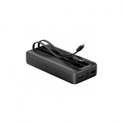 Батарея універсальна Vention 20000mAh 22.5W 3A PD, Built-in USB-C+Lightning Cables, Black (FHPB0)