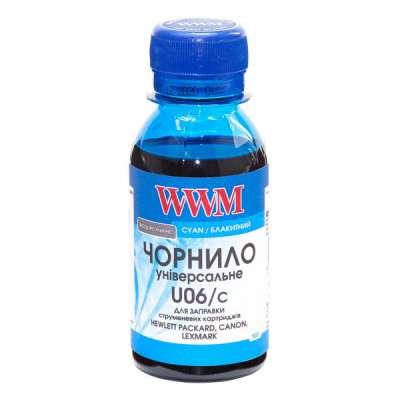 Чорнило WWM Canon/HP/Lexmark 100г Cyan (U06/C-2)