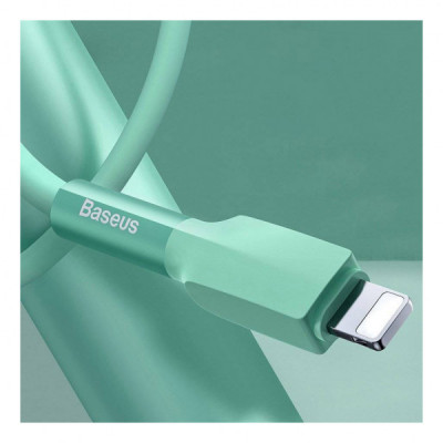 Дата кабель USB 3.1 AM to Lightning 1.0m CALDC 2.4A Silica gel Green Baseus (CALGJ-06)