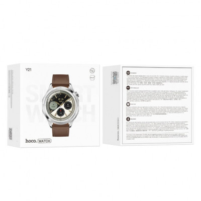 Смарт-годинник HOCO Y21 AMOLED Smart sports watch(call version) Silver (6942007624084)