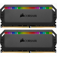 Модуль пам'яті для комп'ютера DDR4 16GB (2x8GB) 3200 MHz Dominator Platinum RGB Black Corsair (CMT16GX4M2Z3200C16)