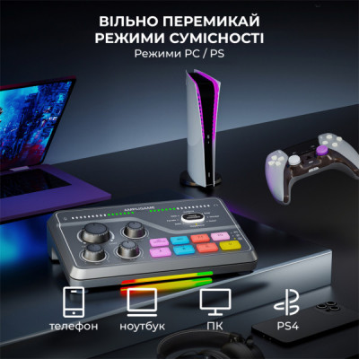 Мікшерний пульт Fifine SC8 Black (SC8)