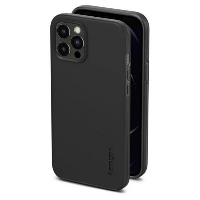 Чохол до мобільного телефона Spigen iPhone 12 Pro Max Case Thin Fit, Black (ACS01612)