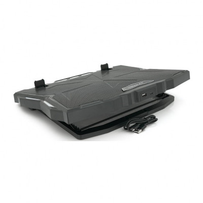 Підставка до ноутбука IceCoorel 10-17", 15*60mm 2500 RPM, TYPE-C+USB, 400x305x39mm, Black (K12)