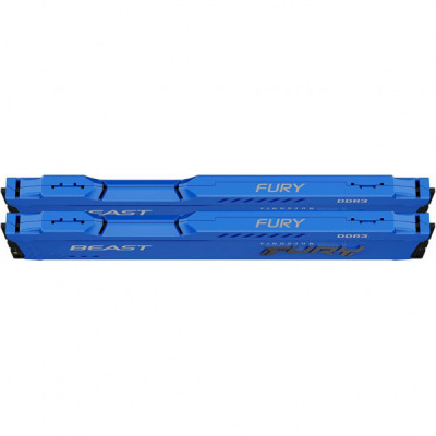 Модуль пам'яті для комп'ютера DDR3 8GB (2x4GB) 1600 MHz Fury Beast Blue Kingston Fury (ex.HyperX) (KF316C10BK2/8)