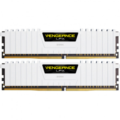 Модуль пам'яті для комп'ютера DDR4 16GB (2x8GB) 3200 MHz Vengeance LPX White Corsair (CMK16GX4M2E3200C16W)