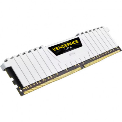 Модуль пам'яті для комп'ютера DDR4 16GB (2x8GB) 3200 MHz Vengeance LPX White Corsair (CMK16GX4M2E3200C16W)